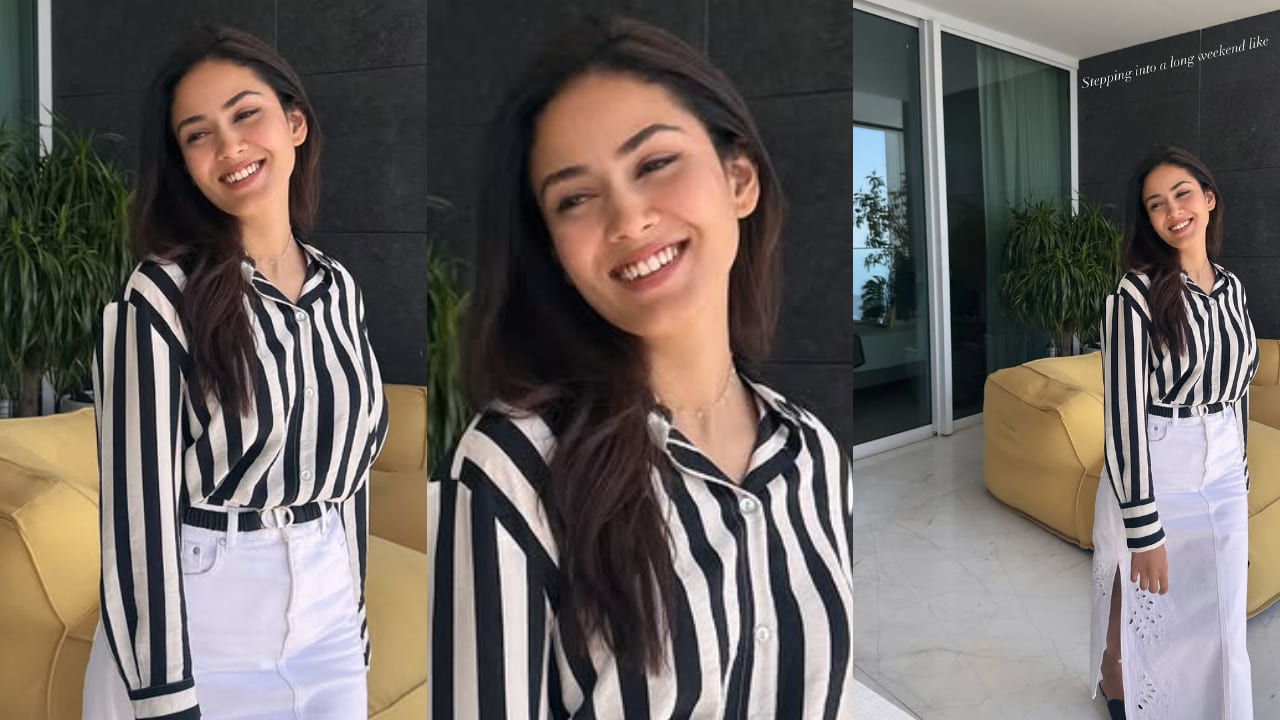 Mira Kapoor looks radiant in Rs 28,000 denim skirt and striped shirt as she enjoys long weekend bliss. PS: Mira Kapoor IG Story