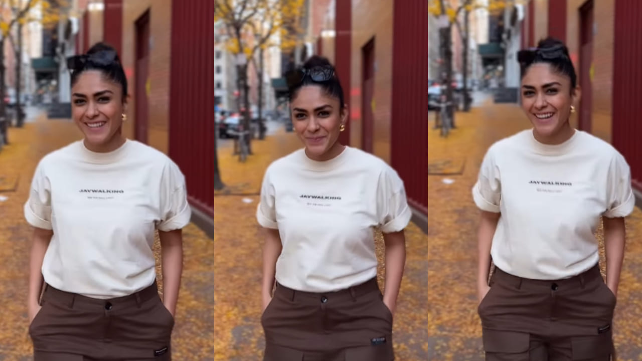 Mrunal Thakur is out there giving ‘Cool Girl Walk’ in the loose t-shirt and brown cargo pants