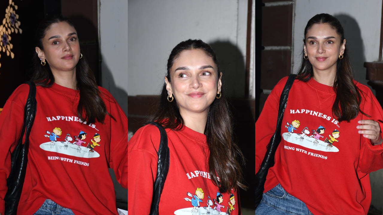 Aditi Rao Hydari exudes COLLEGE GIRL charm in oversized sweatshirt and miniskirt, serving inspo for campus crush look