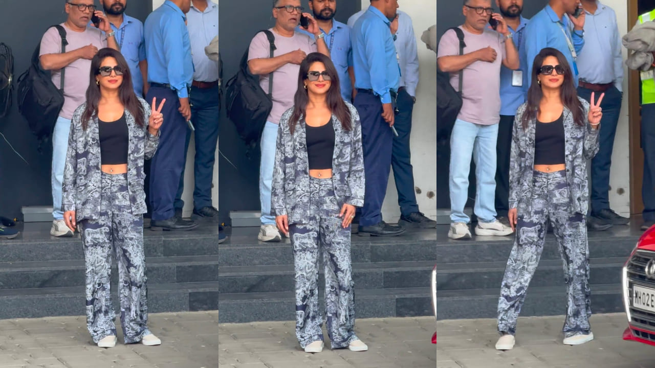 Priyanka Chopra Jonas wears Rs 2.4 crore belly button diamond ring with her airport look and it's BOMB