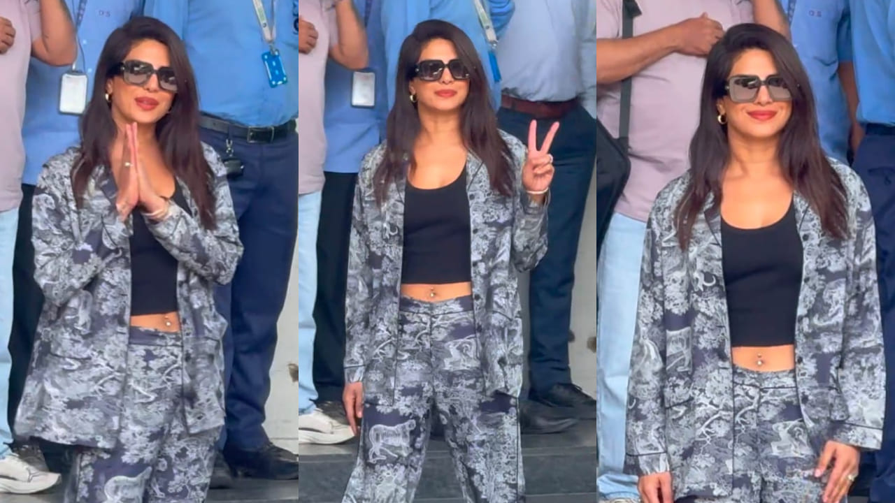 Priyanka Chopra Jonas wears Rs 2.4 crore belly button diamond ring with her airport look and it's BOMB