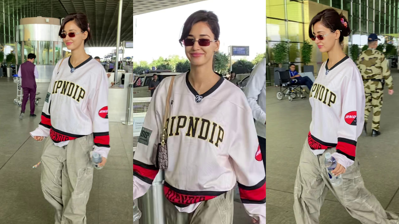 Disha Patani’s latest airport look SCREAMS women can do men's fashion BETTER as she wears Rs 9,200 jersey. PS: APH Images