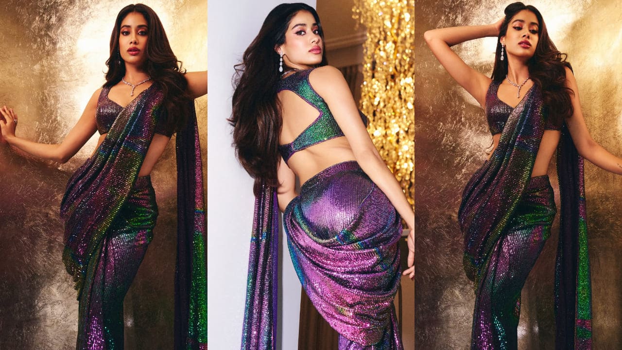 Janhvi Kapoor vs Nora Fatehi fashion face off: Who owns the party look in Manish Malhotra sequin saree?