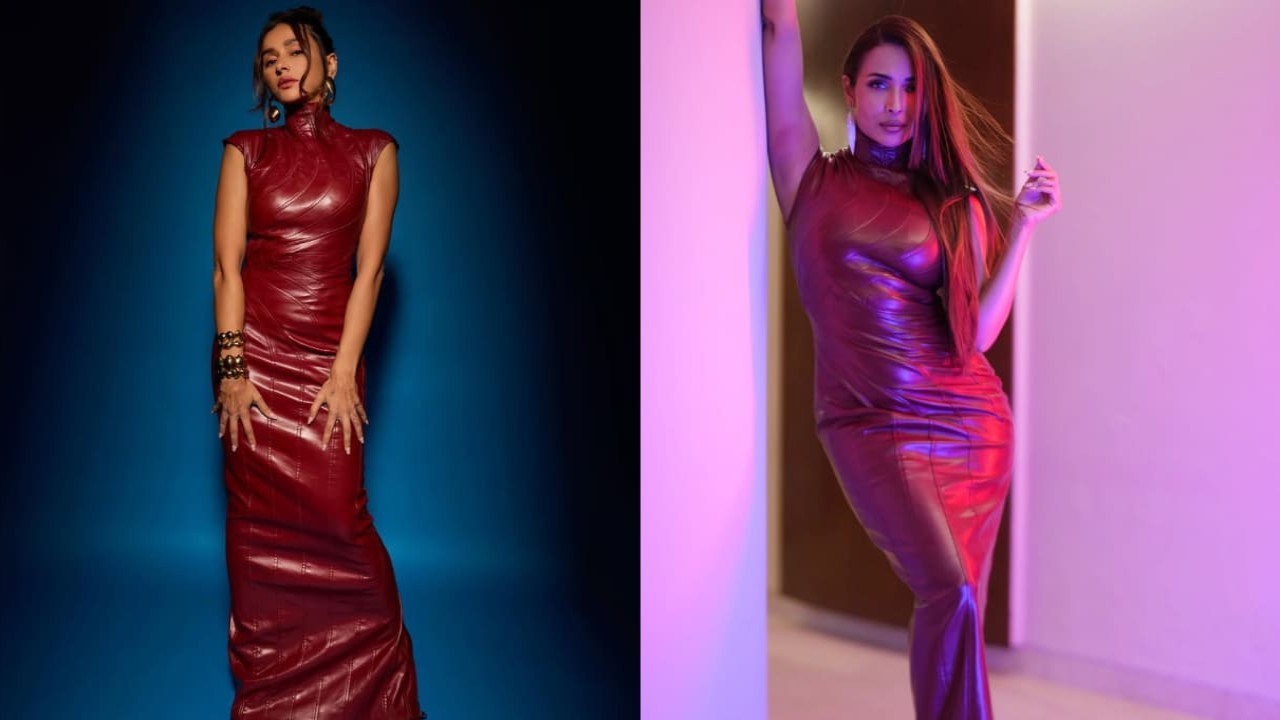  Malaika Arora vs Shibani Dandekar: Who styled the Rs 48,000 leather dress better?