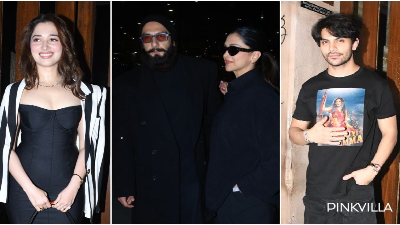 PHOTOS: 5 Celebrity Spottings Of The Day; Deepika Padukone-Ranveer Singh slay in black at airport; Tamannaah Bhatia, Veer Pahariya attend Rasha Thadani’s birthday bash and more