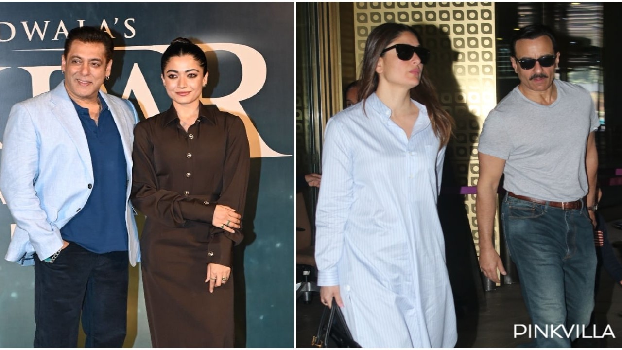 PHOTOS: 6 Celebrity Spottings Of The Day; Salman Khan, Rashmika Mandanna attend grand trailer launch of Sikandar; Saif Ali Khan-Kareena Kapoor return from family vacay and more