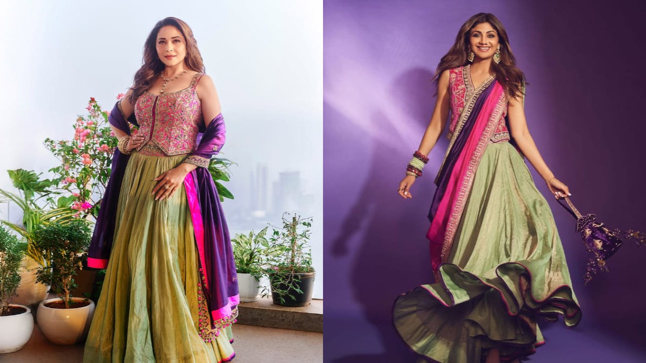 Madhuri Dixit vs Shilpa Shetty Kundra fashion face-off: Who wore Rs 95,000 Punit Balana lehenga better?