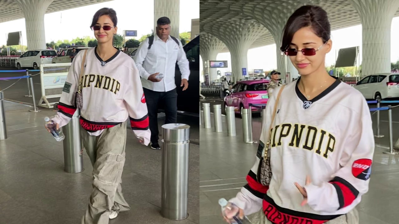 Disha Patani’s latest airport look SCREAMS women can do men's fashion BETTER as she wears Rs 9,200 jersey