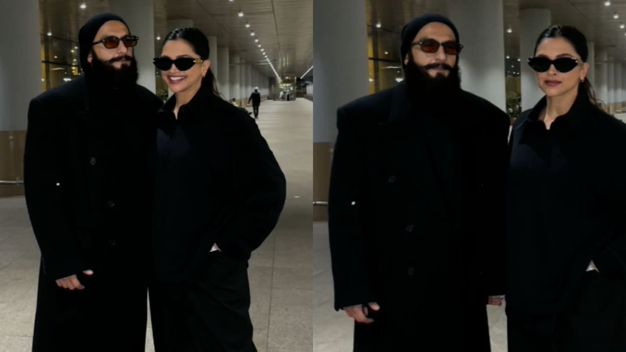 Deepika Padukone and Ranveer Singh go full mysterious with their late-night all-black airport looks