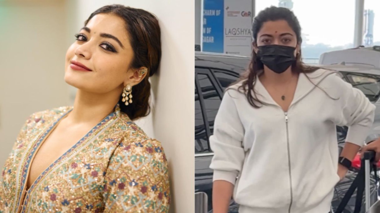 Watch: Rashmika Mandanna looks like a vision in white, effortlessly balancing style and comfort at the airport