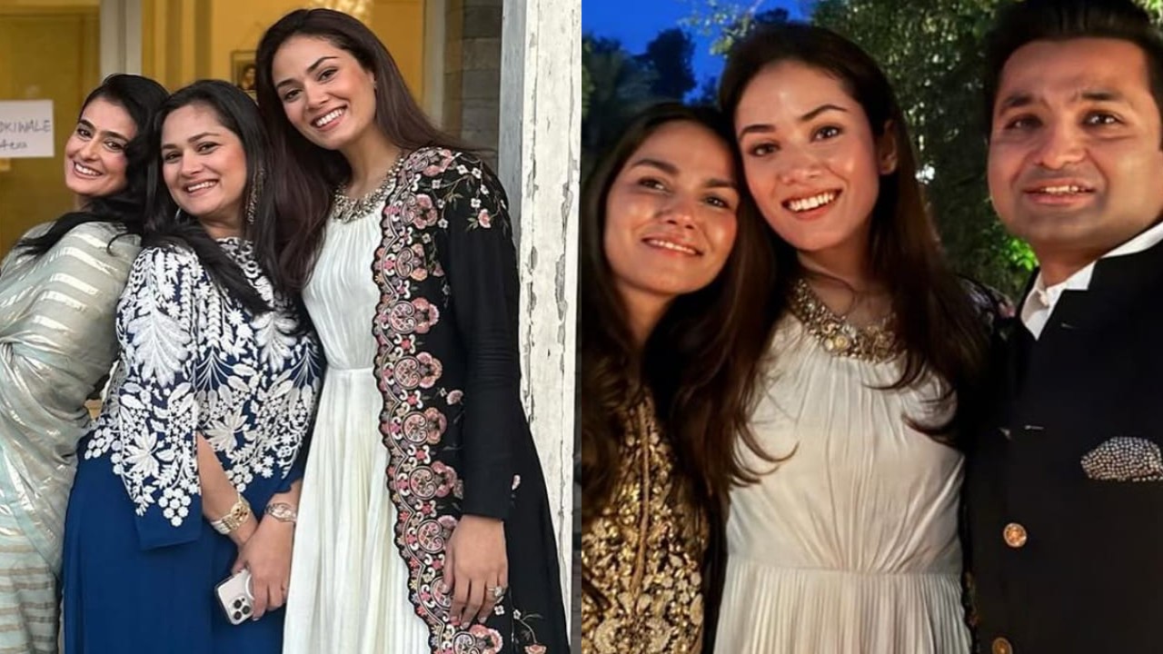 Mira Kapoor brings SOLID MASTI vibes to wedding in Rs 31,500 white gown and black embroidered jacket 