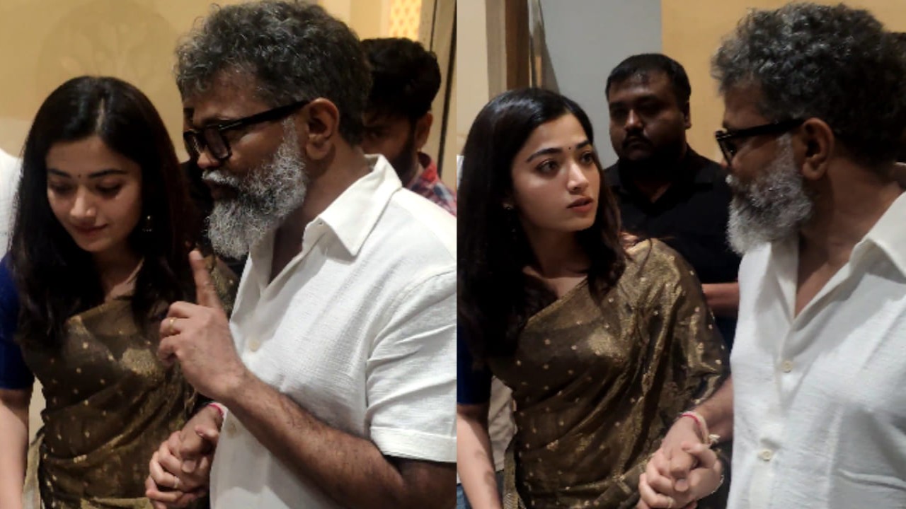 Rashmika Mandanna bumps into Pushpa director Sukumar at an event