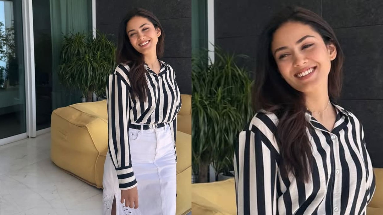 Mira Kapoor looks radiant in Rs 28,000 denim skirt and striped shirt as she enjoys long weekend bliss