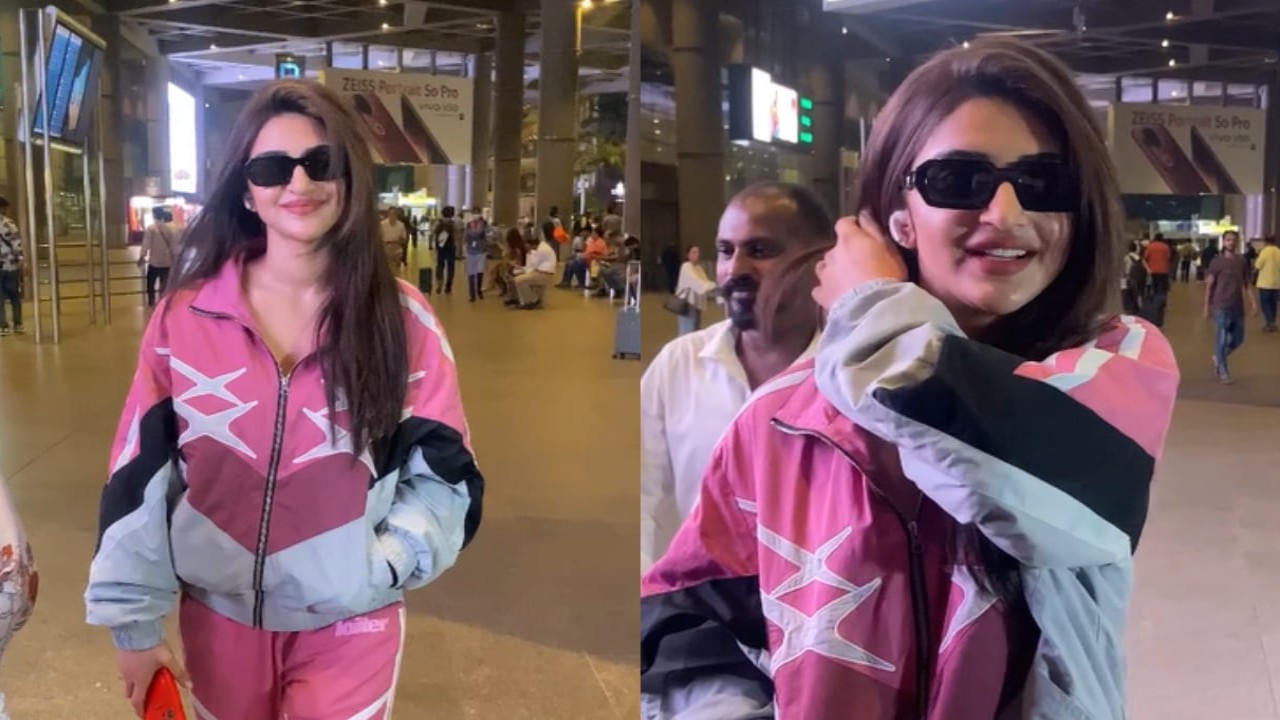 Sreeleela goes Gulaabi at airport as she flaunts her tracksuit look worth Rs 15,000