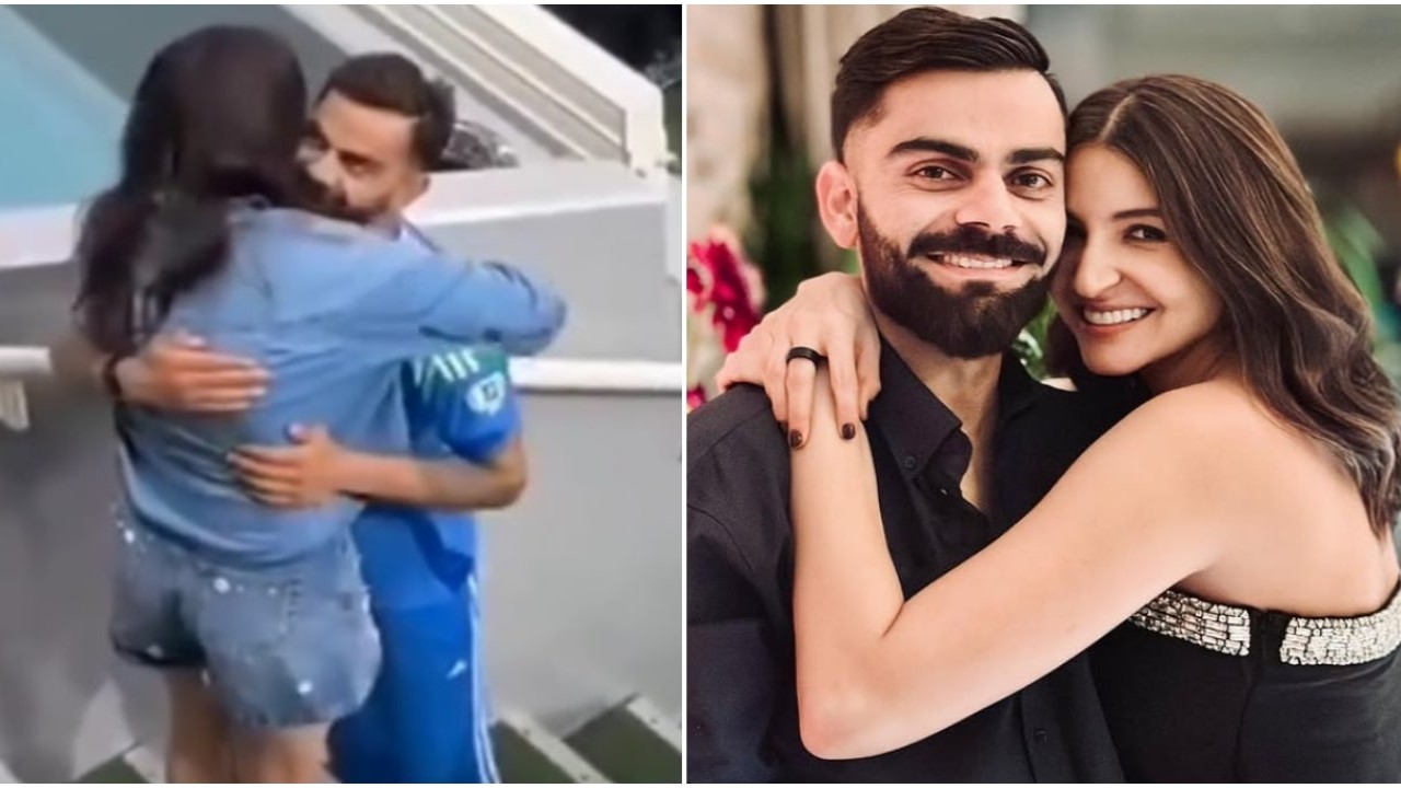 Anushka Sharma gives warm hug to Virat Kohli as Team India wins Champions Trophy 2025; internet titles her 'Lady Luck'