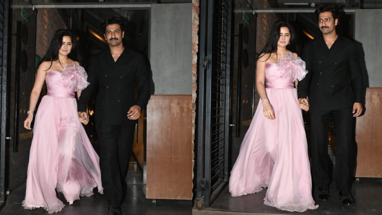 Katrina Kaif-Vicky Kaushal make us believe in fairytales with their looks and chemistry post a friend's wedding party; WATCH