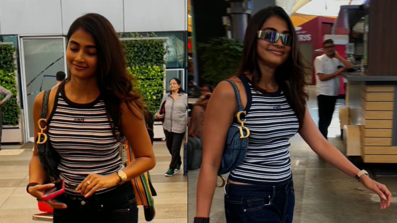 Pooja Hegde flaunts Rs 3, 80,000 arm candy at the airport, styles it with tank top and ...