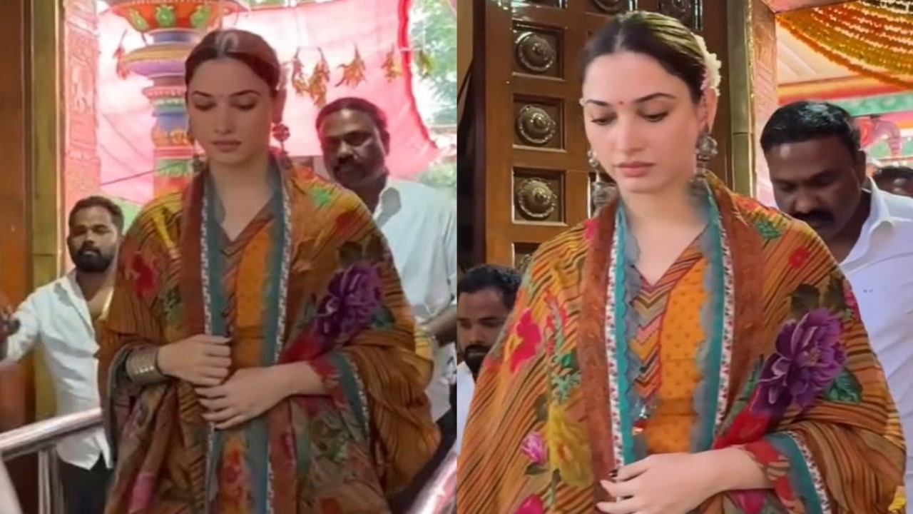 Tamannaah Bhatia makes yellow the color of the season in Rs 44,500 ethnic suit from Karan Torani