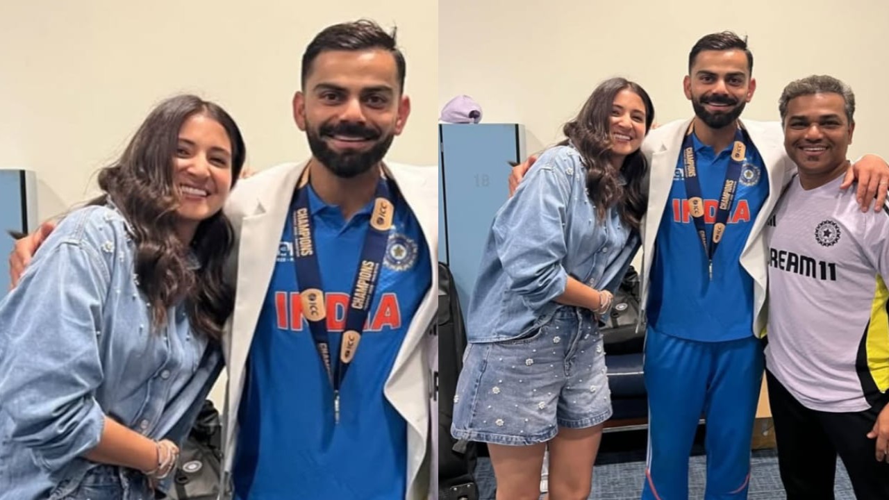 Anushka Sharma celebrates India’s win in Rs 46,000 stylish outfit as she cozies up to husband Virat Kohli post match