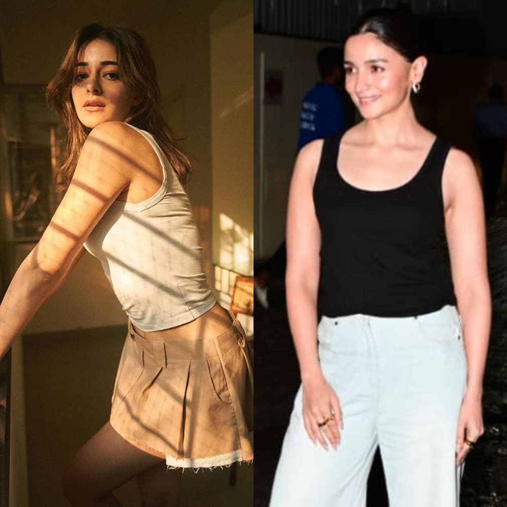 How to style tank tops this summer 2025 ft Ananya Panday, Janhvi Kapoor, and Alia Bhatt 