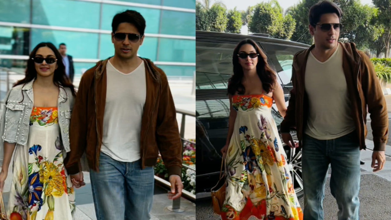 Kiara Advani-Sidharth Malhotra arrive at the airport in style, mom-to-be flaunts Hermès footwear worth Rs 69K