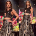 India Couture Week 2024: Malaika Arora owns the ramp in a statement-worthy glittery black lehenga