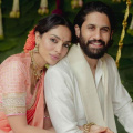 Sobhita Dhulipala serves traditional charm in Manish Malhotra’s embroidered coral saree for engagement with Naga Chaitanya