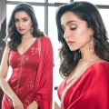 Shraddha Kapoor’s red floral embroidered suit can elevate your bridesmaid fashion game this season 