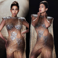  Sara Ali Khan is shining brighter than starry night in jaw-dropping beige crystal-embellished gown by Abu Jani Sandeep Khosla