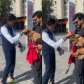 VIDEO: PV Sindu in a heartfelt moment pampers Ram Charan's pet as they bump into each other at Olympics 2024