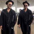 Anil Kapoor looks suave and stylish at the airport in an all-black outfit ft. shirt and long coat 