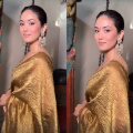 Mira Kapoor keeps redefining saree fashion, this time in a custom golden tissue saree worth ₹76,500