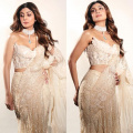 Shilpa Shetty shines brighter than Diwali diyas in her dazzling ivory sequin saree and corset blouse