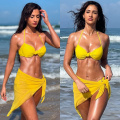 Disha Patani brings back summer vibes in bright yellow swim set with side of sass