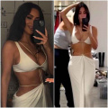 Kim Kardashian steps out with North in a risqué long white dress with simply unique cut-out design