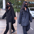 Katrina Kaif adds a sporty touch to her all-black trench coat and joggers with Rs 3 lakh shoes