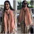 Sonam Kapoor’s airport look in checkered dress with matching jacket is giving us major Aisha nostalgia