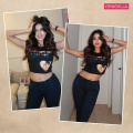 Janhvi Kapoor gives casual wear a sentimental twist with personalized crop top ft childhood PIC with sister Khushi Kapoor 