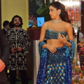 Anant Ambani-Radhika Merchant Sangeet: Janhvi Kapoor makes glamorous entry, poses for paps while BF Shikhar Pahariya patiently waits; Watch