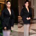 Janhvi Kapoor takes power dressing a notch higher in black blazer and sheer skirt worth Rs 3.60 lakh 