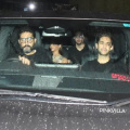 Abhishek Bachchan takes Suhana Khan, Agastya Nanda and Navya Naveli for drive in luxury vehicle; see PICS