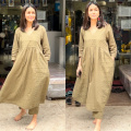 Mrunal Thakur’s monsoon essentials get an ethnic touch with her olive kurta set, perfect for everyday wear 