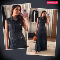 Mira Kapoor serves extra style with Hermes bag and Louboutins, screams luxury in a pleated denim dress