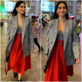 Sonam Kapoor looks Khoobsurat in fiery corset top, blazer and denim maxi skirt with ₹4,61,285 Dior bag for airport look