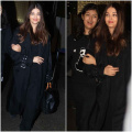 Aishwarya Rai Bachchan keeps her airport style game consistent with black trench coat and Gucci bag 