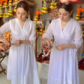 Tamannaah Bhatia performs Maha Shivratri puja in minimally elegant, budget-friendly white anarkali set worth Rs 4.4K