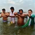 Pawan Kalyan takes holy dip at Triveni Sangam with wife Anna and son Akira Nandan; see who joined them at Mahakumbh