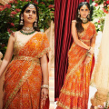 Isha Ambani adds Gujarati touch to her orange ruffled saree with exquisite bandhani patterns at Anant Ambani's pre-wedding festivities