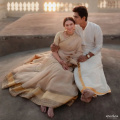 Aditi Rao Hydari embraces minimalism as a bride in a gold and beige saree for her wedding with Siddharth Suryanarayan