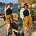 Karisma Kapoor in black swimsuit worth Rs 36,945 paired with mustard shorts is sure to inspire your next holiday look